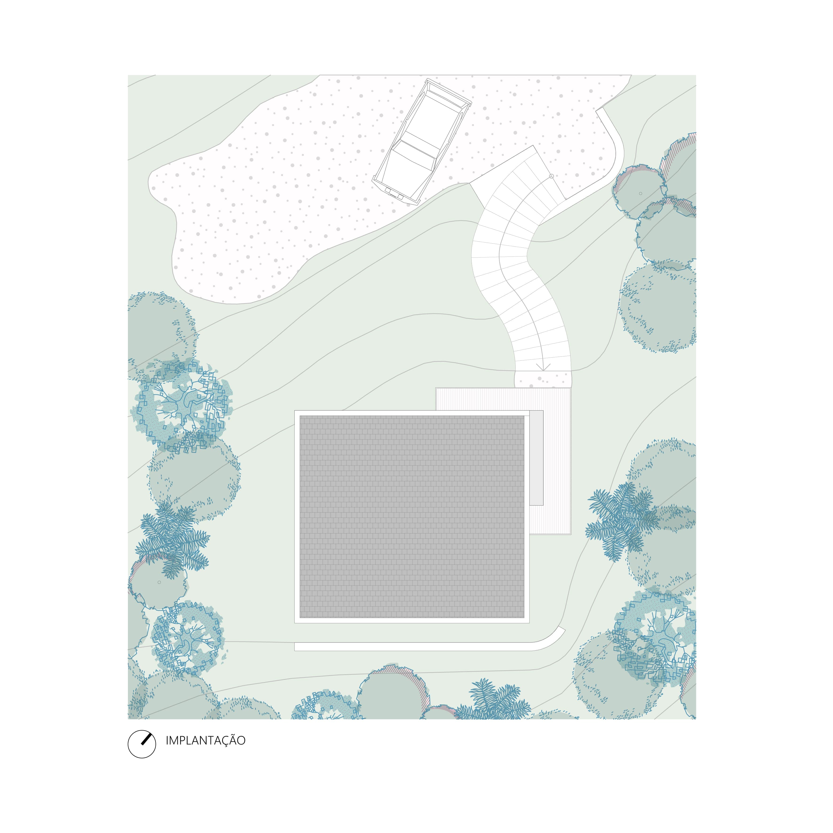Planta baixa: Implantação